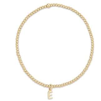 ENEWTON DESIGN Classic 2mm Bead Bracelet - Gold Initial Charm