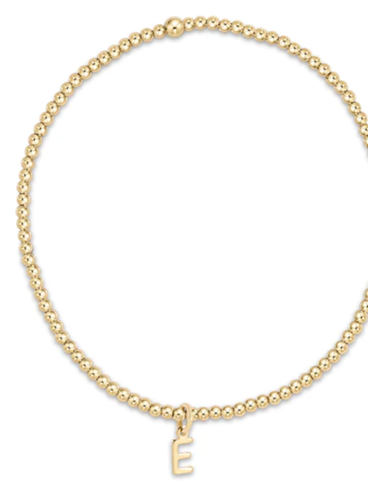 ENEWTON DESIGN Classic 2mm Bead Bracelet - Gold Initial Charm