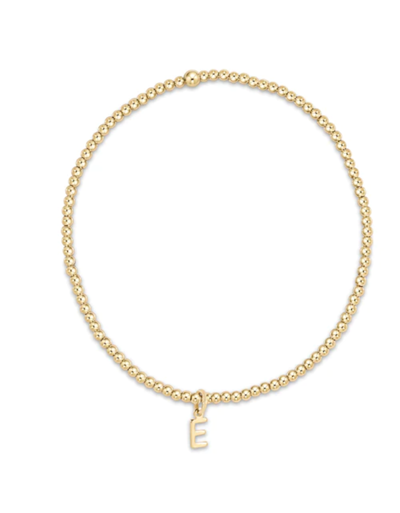 ENEWTON DESIGN Classic 2mm Bead Bracelet - Gold Initial Charm