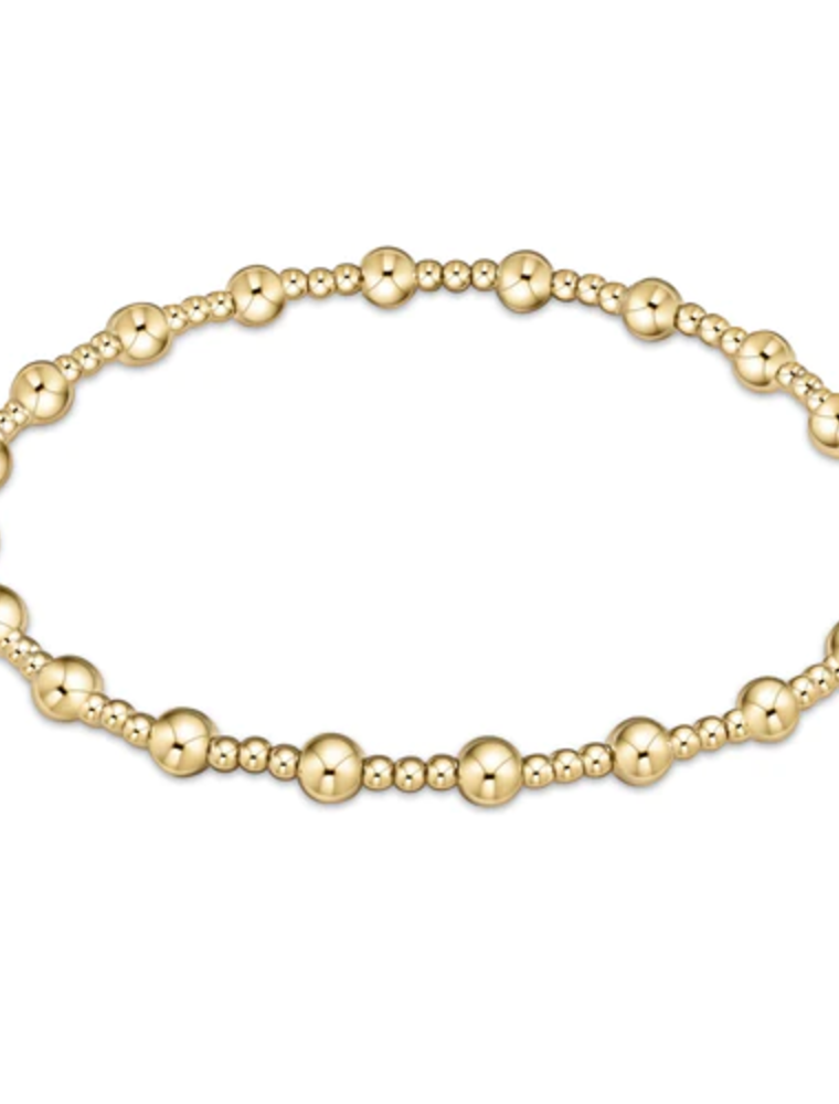 ENEWTON DESIGN Classic Sincerity Pattern 4mm Bead Bracelet - Gold