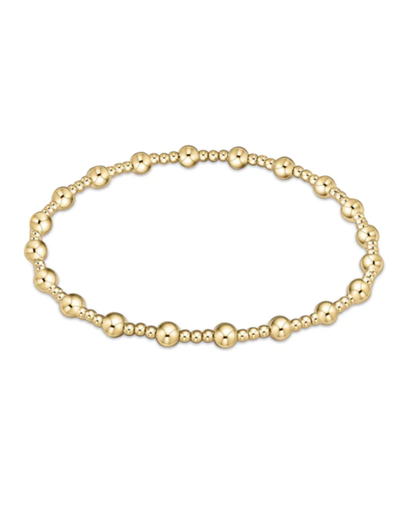 ENEWTON DESIGN Classic Sincerity Pattern 4mm Bead Bracelet - Gold