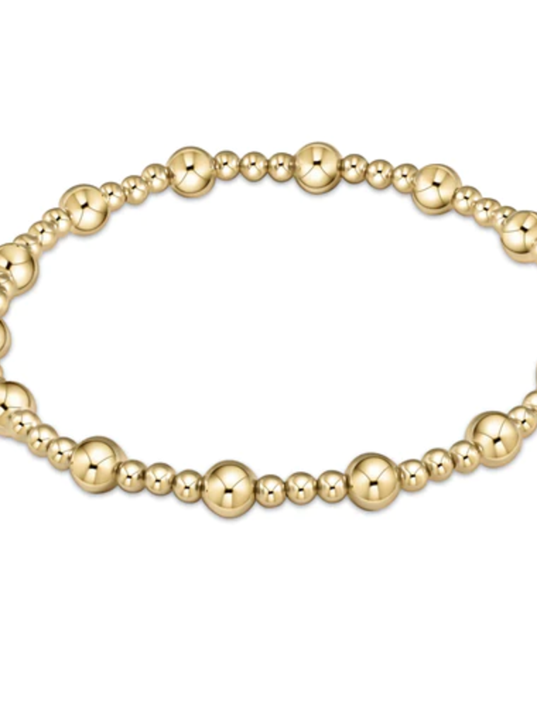 ENEWTON DESIGN Classic Sincerity Pattern 5mm Bead Bracelet - Gold