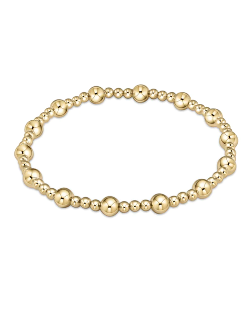 ENEWTON DESIGN Classic Sincerity Pattern 5mm Bead Bracelet - Gold