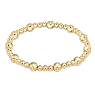 ENEWTON DESIGN Classic Sincerity Pattern 6mm Bead Bracelet - Gold