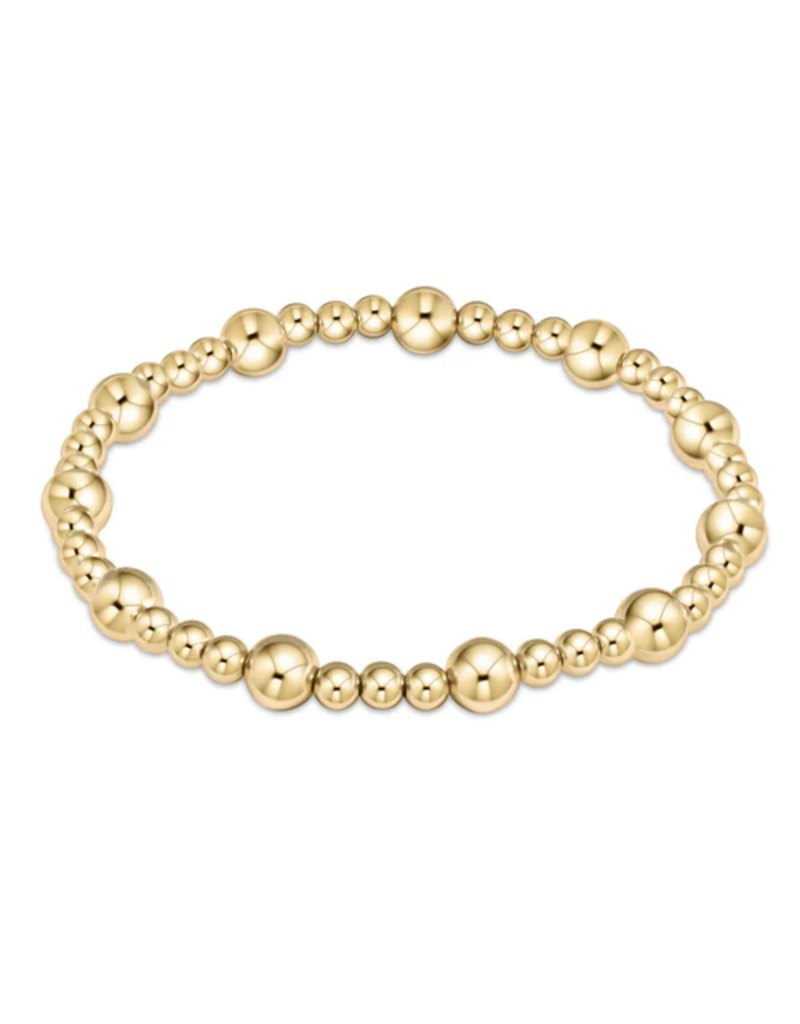 ENEWTON DESIGN Classic Sincerity Pattern 6mm Bead Bracelet - Gold