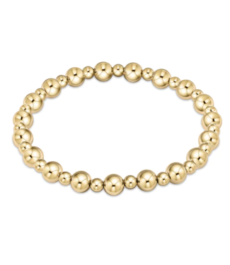 ENEWTON DESIGN Classic Grateful Pattern 6mm Bead Bracelet - Gold