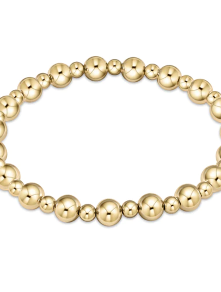 ENEWTON DESIGN Classic Grateful Pattern 6mm Bead Bracelet - Gold