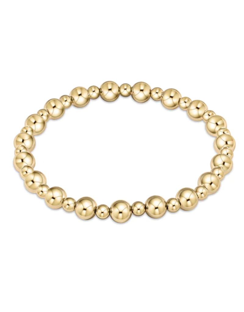 ENEWTON DESIGN Classic Grateful Pattern 6mm Bead Bracelet - Gold