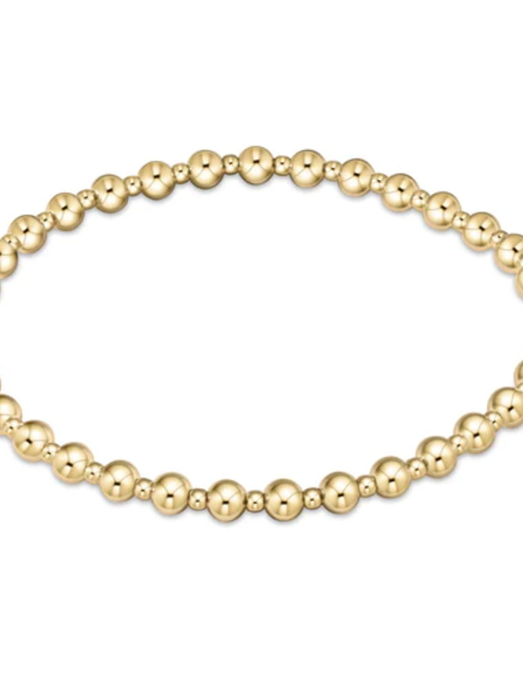 ENEWTON DESIGN Classic Grateful Pattern 4mm Bead Bracelet - Gold