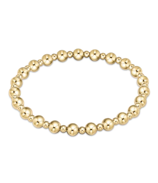 ENEWTON DESIGN Classic Grateful Pattern 5mm Bead Bracelet - Gold