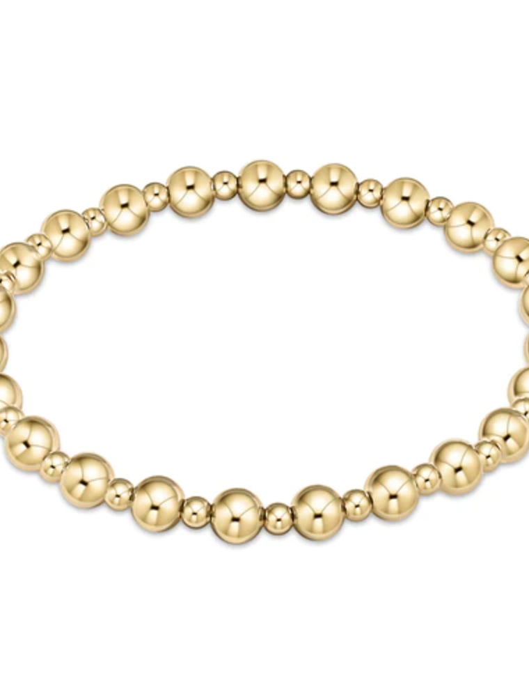 ENEWTON DESIGN Classic Grateful Pattern 5mm Bead Bracelet - Gold