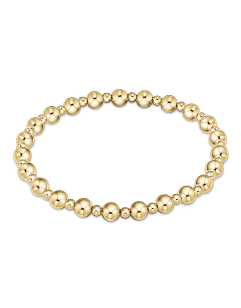 ENEWTON DESIGN Classic Grateful Pattern 5mm Bead Bracelet - Gold