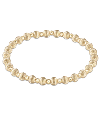 ENEWTON DESIGN Dignity Grateful Pattern 5mm Bead Bracelet - Gold