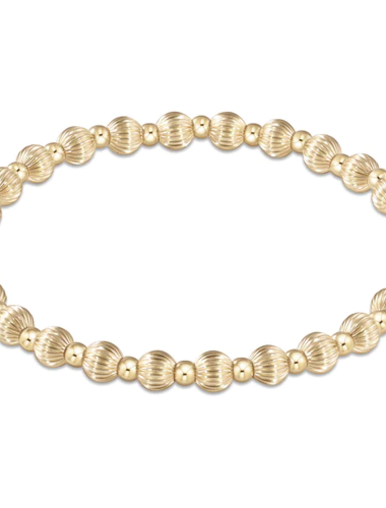 ENEWTON DESIGN Dignity Grateful Pattern 5mm Bead Bracelet - Gold