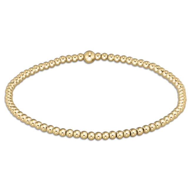 Classic 2.5mm Bead Bracelet - Gold