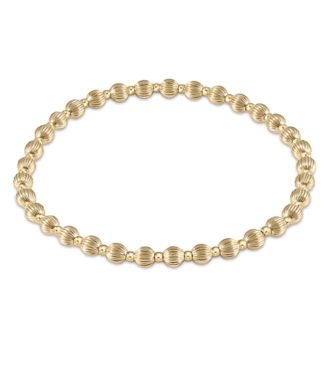 ENEWTON DESIGN Dignity Grateful Pattern 4mm Bead Bracelet - Gold