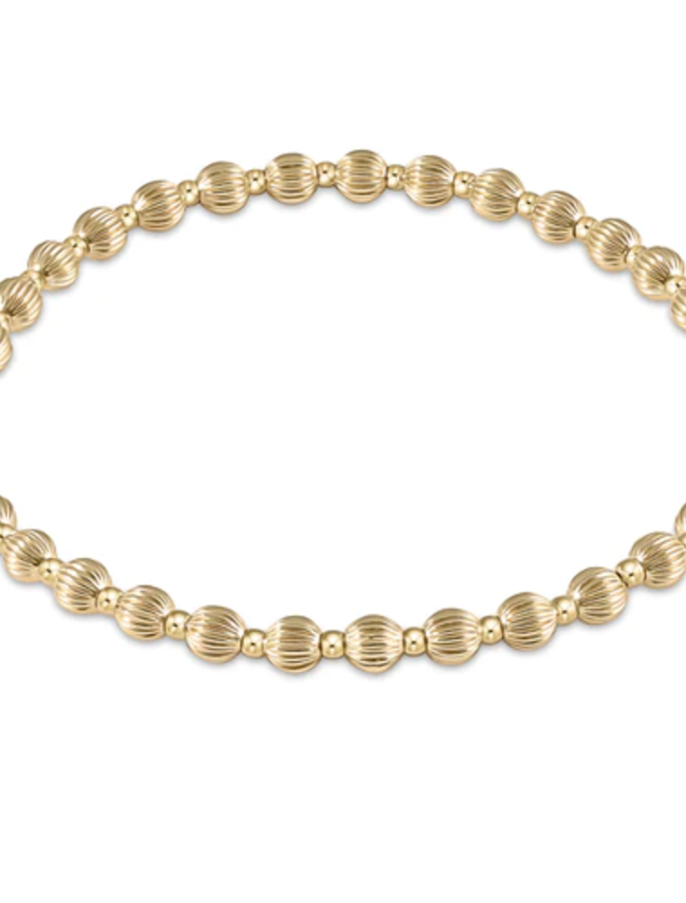ENEWTON DESIGN Dignity Grateful Pattern 4mm Bead Bracelet - Gold