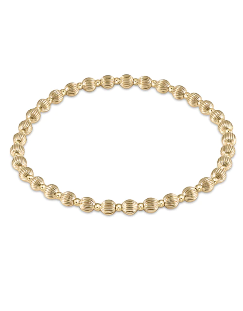 ENEWTON DESIGN Dignity Grateful Pattern 4mm Bead Bracelet - Gold