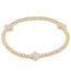 ENEWTON DESIGN Signature Cross Gold Pattern 3mm Bead Bracelet - Off White