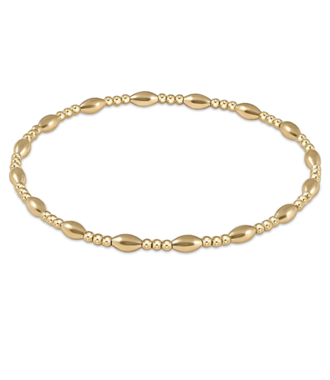 Harmony Sincerity Pattern 2mm Bead Bracelet - Gold