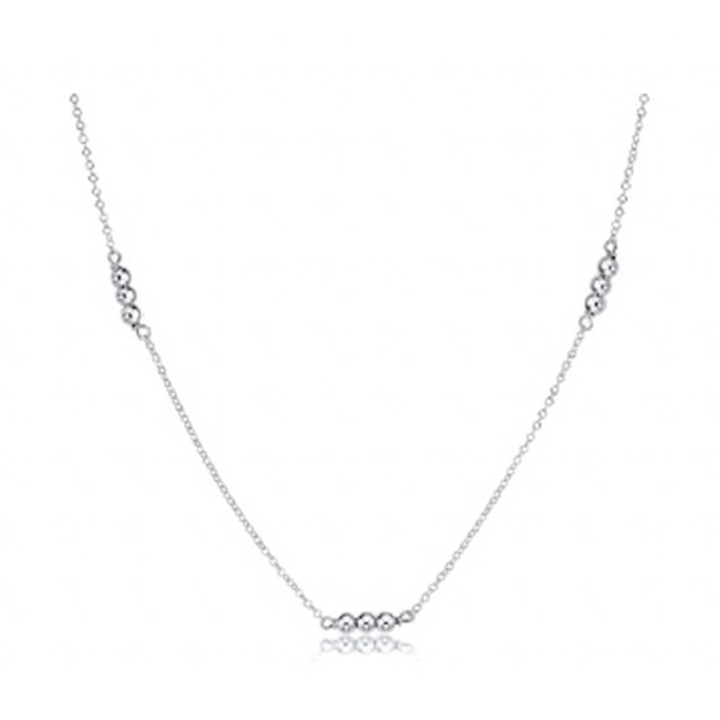 Joy Simplicity 3mm Bead Chain 17" Necklace - Silver