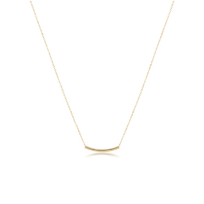 Gold 16" Necklace - Small Bliss Bar