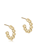ENEWTON DESIGN Classic 4mm Beaded 1" Post Hoop Earrings in Gold