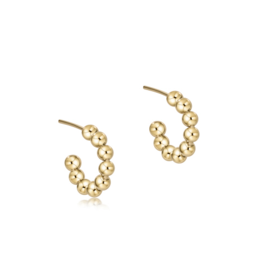 ENEWTON DESIGN Classic 4mm Beaded 1" Post Hoop Earrings - Gold