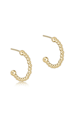 ENEWTON DESIGN Classic 2mm Beaded 1" Post Hoop Earrings in Gold