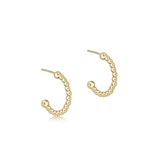 ENEWTON DESIGN Classic 2mm Beaded 1" Post Hoop Earrings - Gold