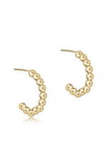 ENEWTON DESIGN Classic 3mm Beaded 1" Post Hoop Earrings in Gold