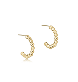 ENEWTON DESIGN Classic 3mm Beaded 1" Post Hoop Earrings - Gold