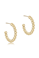 ENEWTON DESIGN Classic 4mm Beaded 1.25" Post Hoop Earrings - Gold