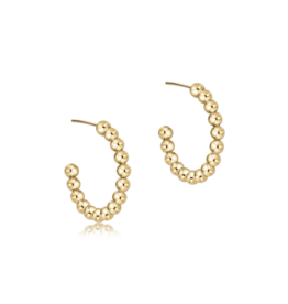 ENEWTON DESIGN Classic 4mm Beaded 1.25" Post Hoop Earrings - Gold