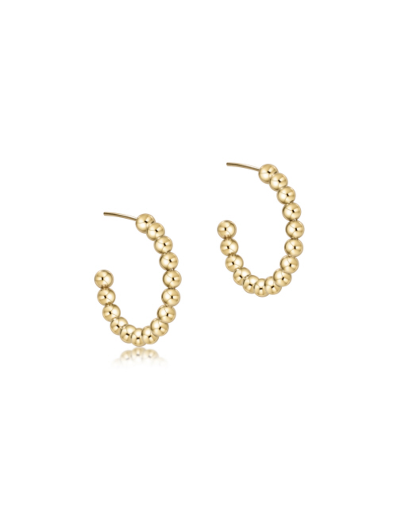 ENEWTON DESIGN Classic 4mm Beaded 1.25" Post Hoop Earrings - Gold
