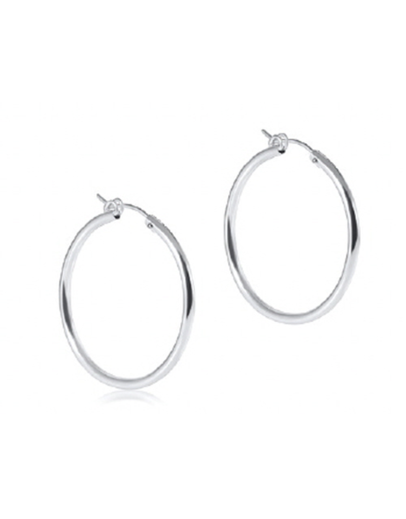 ENEWTON DESIGN Smooth Round 1.25" Hoop Earring in Silver