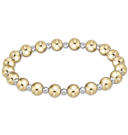 ENEWTON DESIGN Classic Grateful Pattern 6mm Bead Bracelet - Mixed Metal