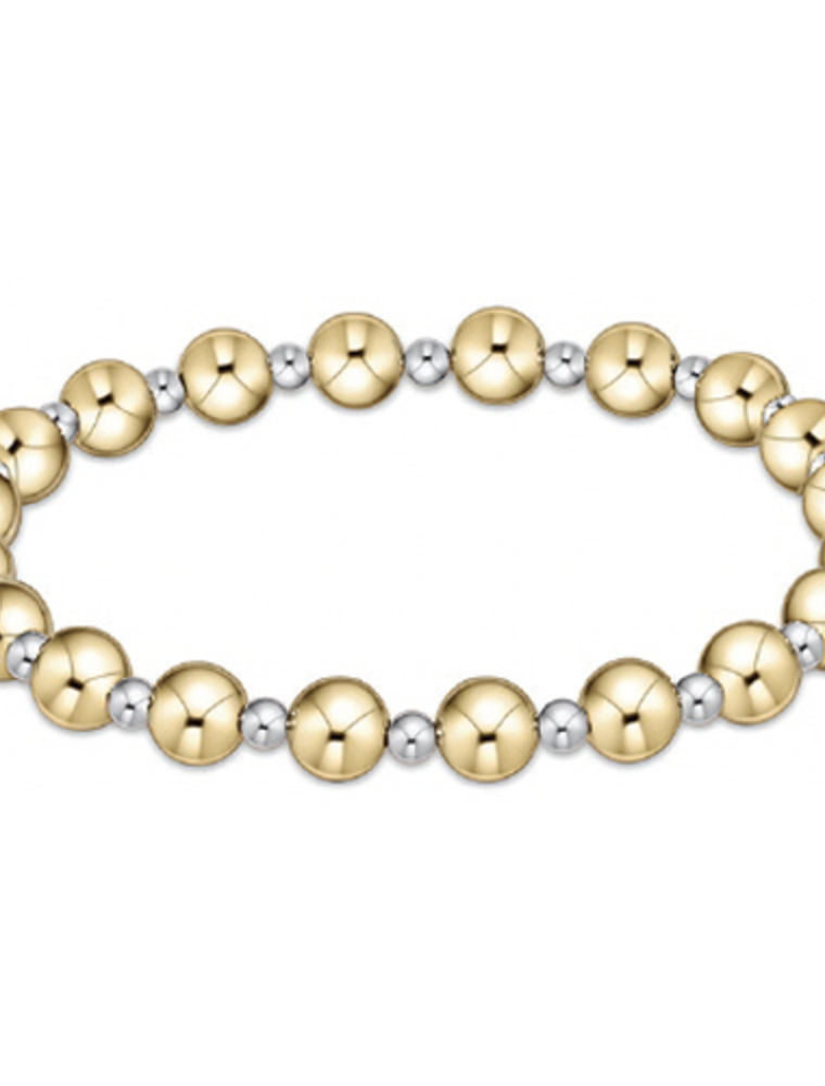 ENEWTON DESIGN Classic Grateful Pattern 6mm Bead Bracelet - Mixed Metal