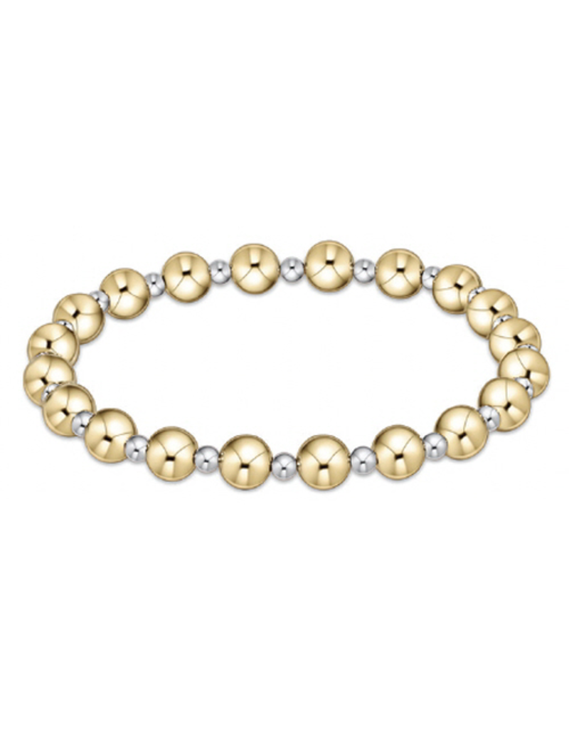 ENEWTON DESIGN Classic Grateful Pattern 6mm Bead Bracelet - Mixed Metal