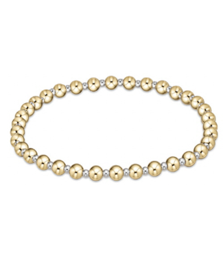 ENEWTON DESIGN Classic Grateful Pattern 4mm Bead Bracelet - Mixed Metal