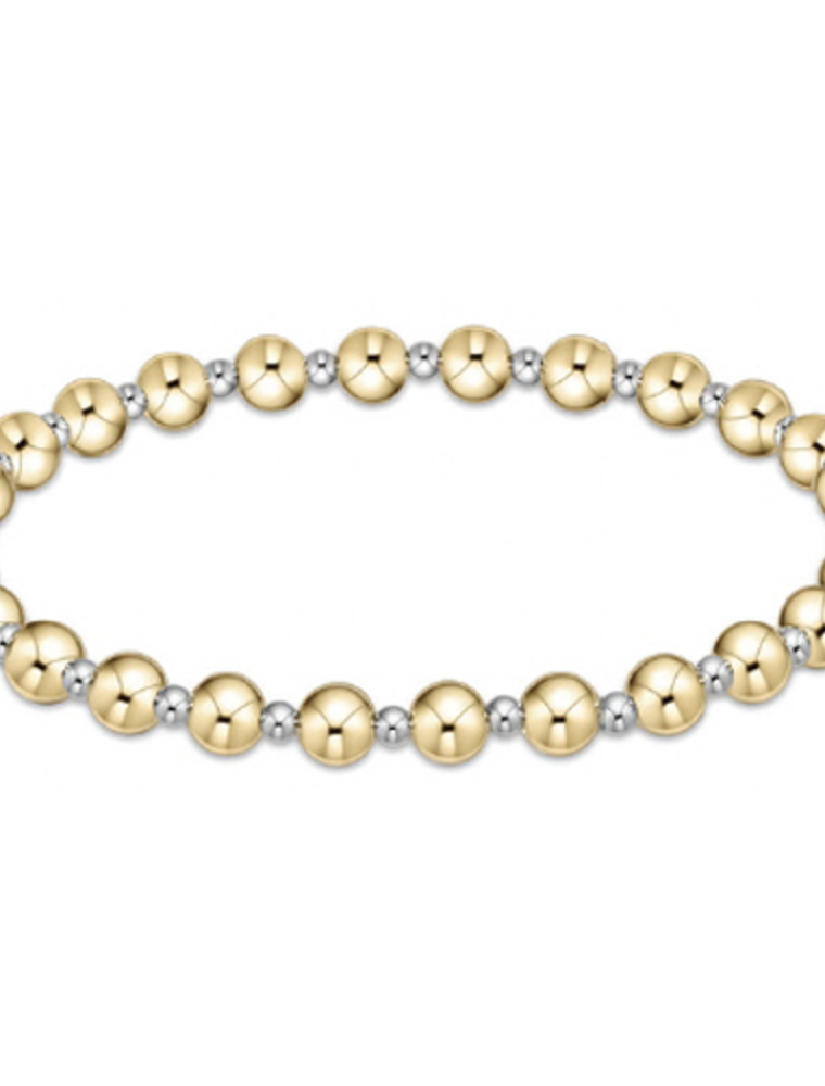 ENEWTON DESIGN Classic Grateful Pattern 5mm Bead Bracelet - Mixed Metal