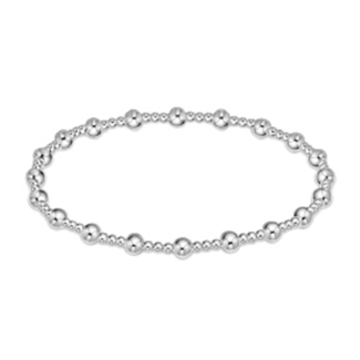 ENEWTON DESIGN Classic Sincerity Pattern 4mm Bead Bracelet - Silver