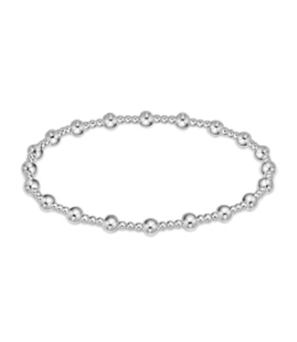 ENEWTON DESIGN Classic Sincerity Pattern 4mm Bead Bracelet - Silver