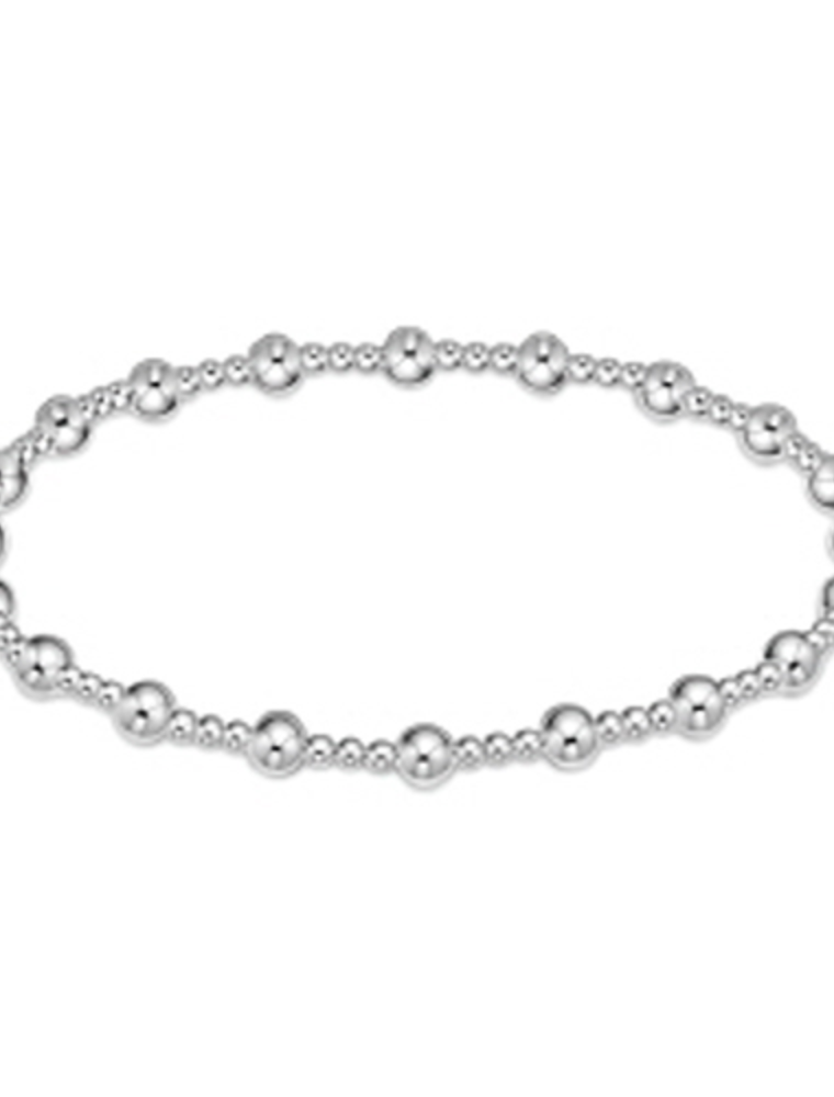 ENEWTON DESIGN Classic Sincerity Pattern 4mm Bead Bracelet - Silver