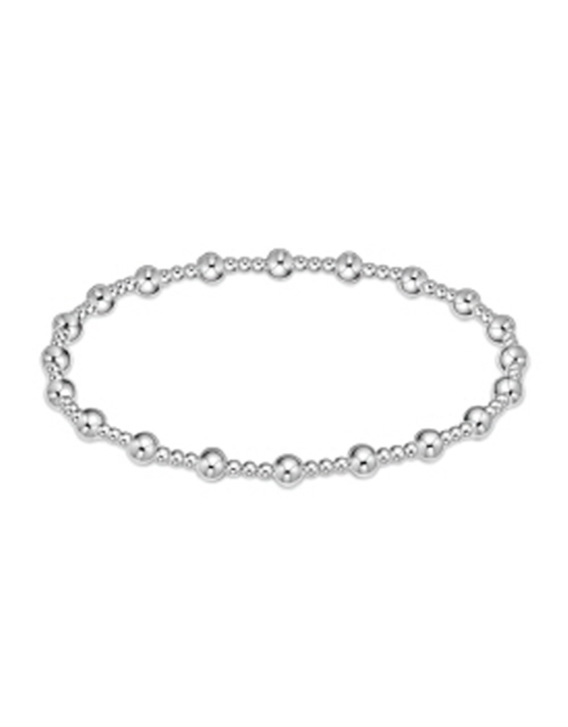 ENEWTON DESIGN Classic Sincerity Pattern 4mm Bead Bracelet - Silver