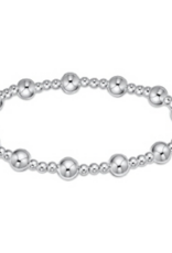 ENEWTON DESIGN Classic Sincerity Pattern 6mm Bead Bracelet - Silver