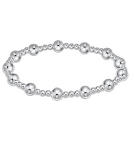 ENEWTON DESIGN Classic Sincerity Pattern 6mm Bead Bracelet - Silver