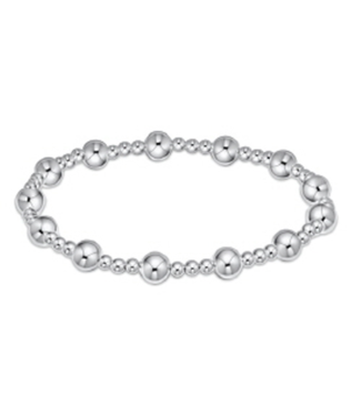 ENEWTON DESIGN Classic Sincerity Pattern 6mm Bead Bracelet - Silver