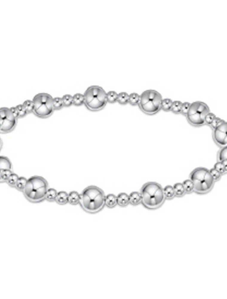 ENEWTON DESIGN Classic Sincerity Pattern 6mm Bead Bracelet - Silver