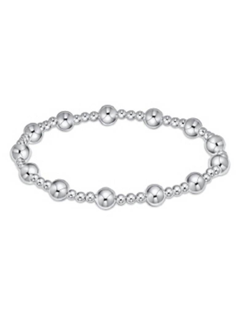 ENEWTON DESIGN Classic Sincerity Pattern 6mm Bead Bracelet - Silver